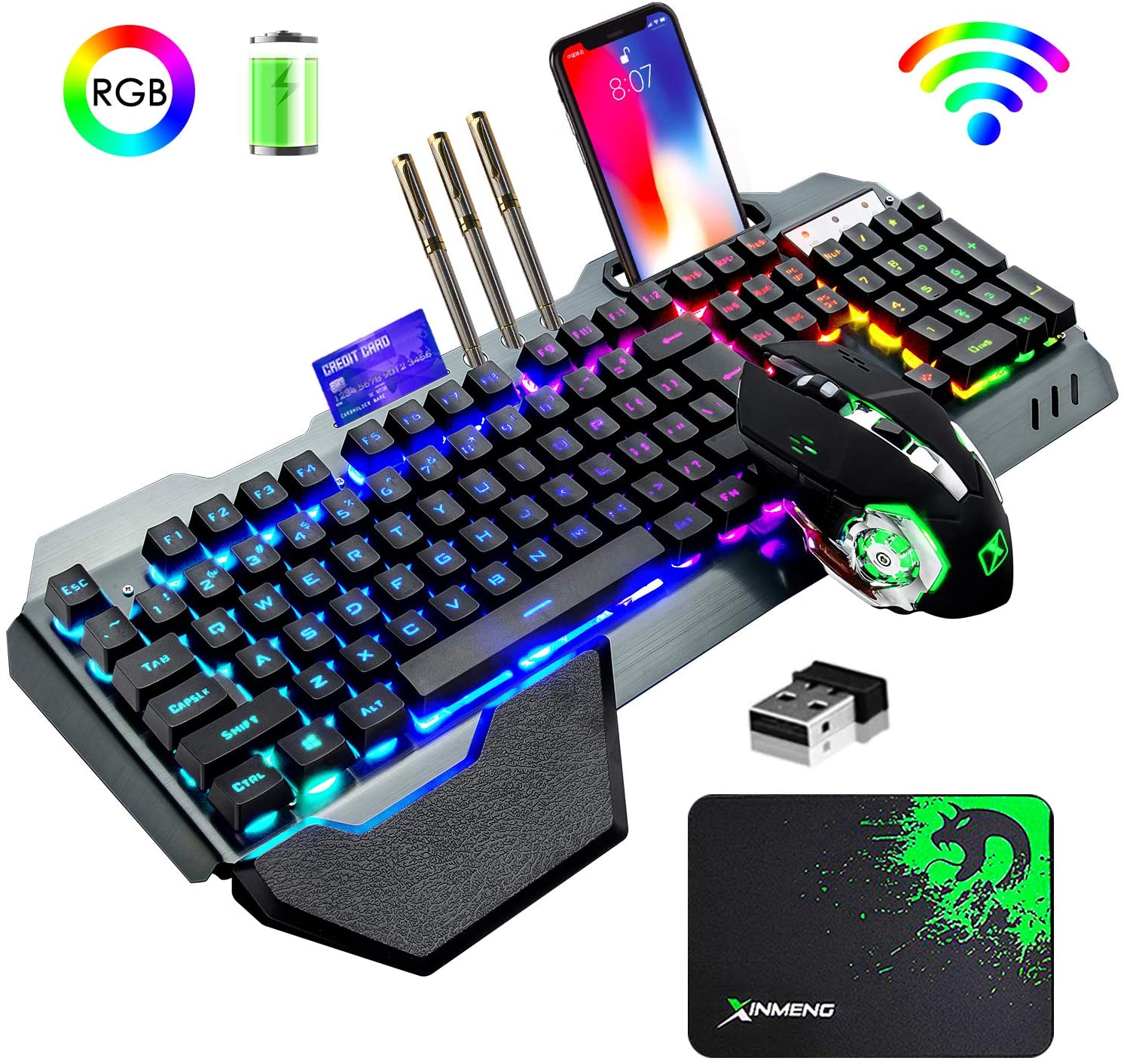 Gaming Keyboard Ergonomic - Комбинированная беспроводная игровая клавиатура и мышь