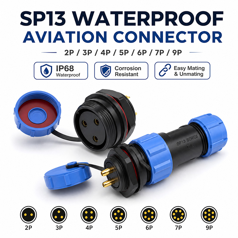 Aviator Connector Kit - Водонепроницаемый авиационный разъем IP68 SP13 с