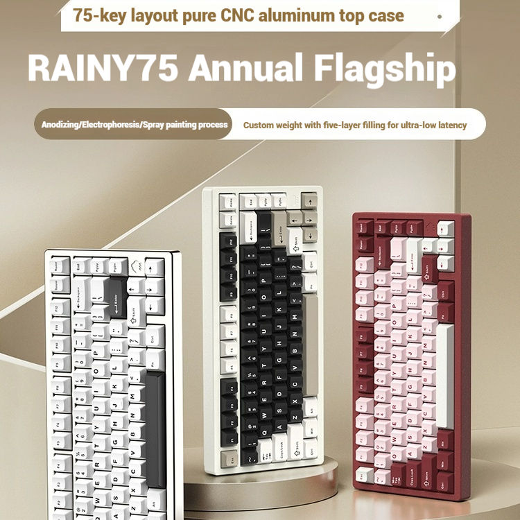 Gaming Keyboard Esports - Беспроводная Bluetooth RAINY75, индивидуальная игровая клавиатура,