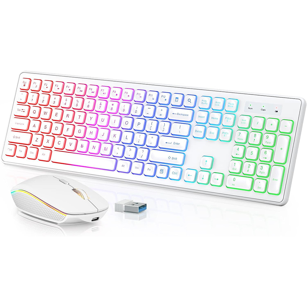 Gaming Keyboard That Is Quiet - Беспроводная клавиатура и мышь с подсветкой,