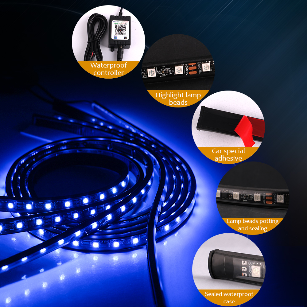 Неоновая фотовспышка для автом – обзор и цена Rgb Underglow Strip