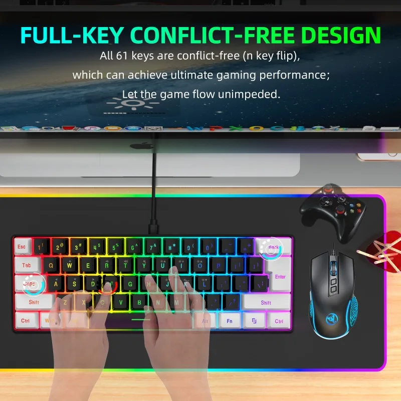 Комплект для геймеров: 60% кла – обзор и цена Gaming Keyboard Ergonomic