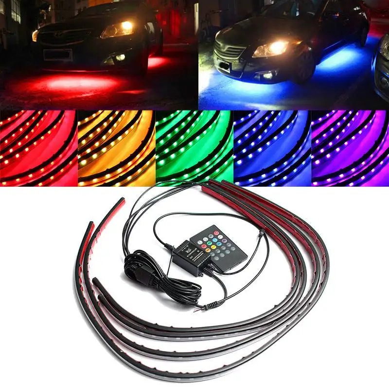 4x водонепроницаемая гибкая св – обзор и цена Rgb Underglow Strip
