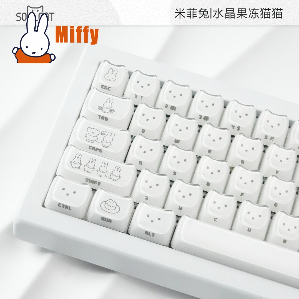 Милые кейкапы Miffy: кристальн – обзор и цена Gaming Keyboard Typewriter