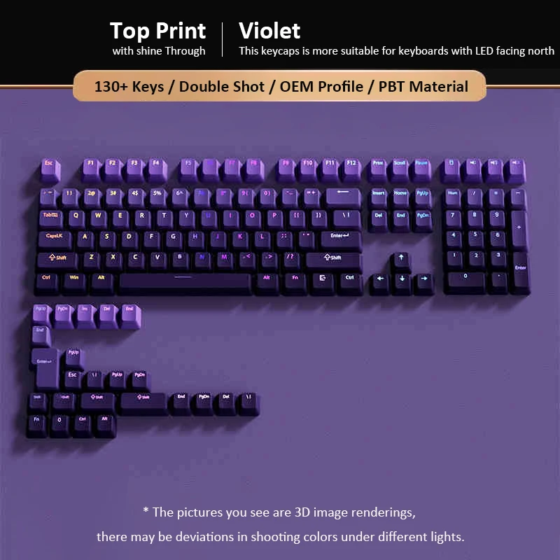 134 клавиши, лавандово-фиолето – обзор и цена Gaming Keyboard Brands